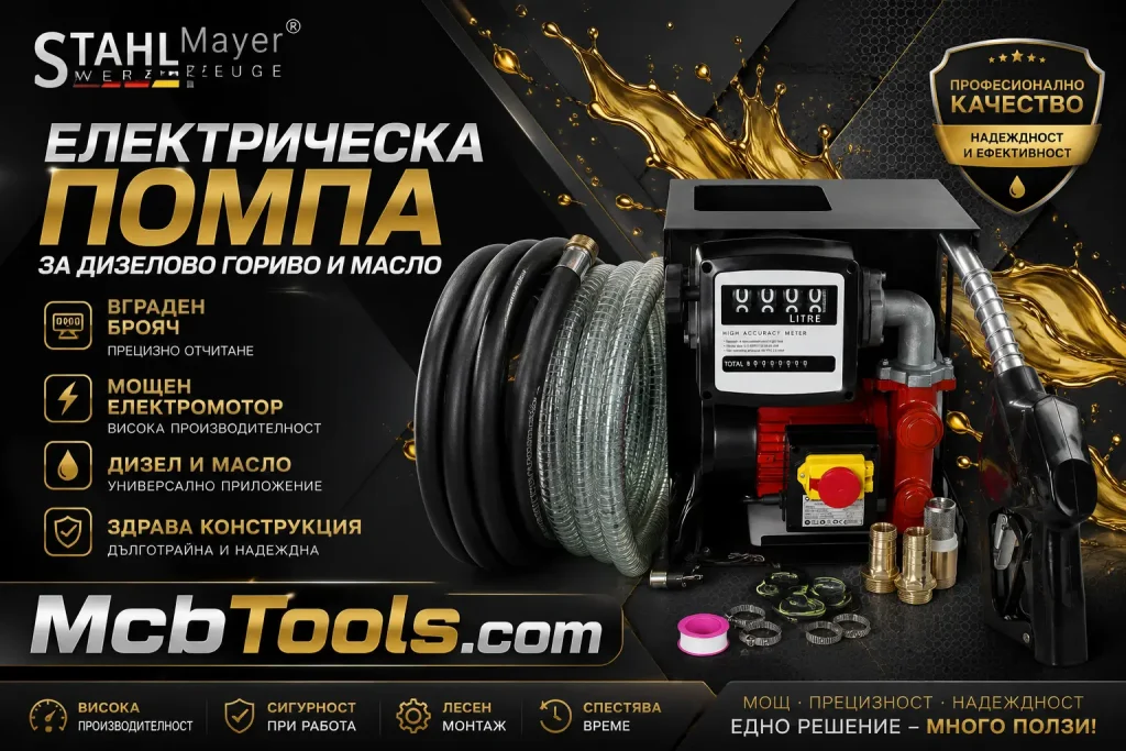 Електрическа помпа за дизелово гориво и масло с брояч | mcbtools.com